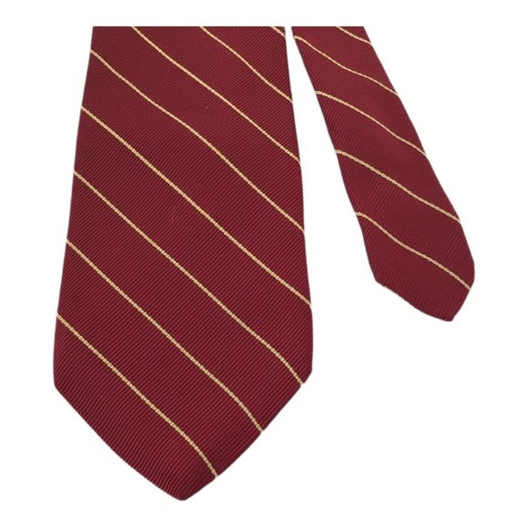 BROOKS BROTHERS COUNTRY CLUB Burgundy Striped Silk Tie USA 60"/3".3/4 NWOT - Picture 5 of 6